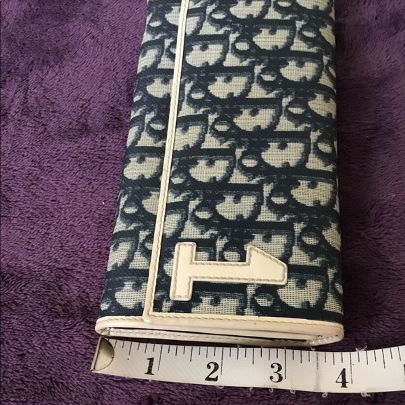 Authentic Christian Dior Trotter Continental PVC/Leather Wallet & Box - Picture 6 of 16